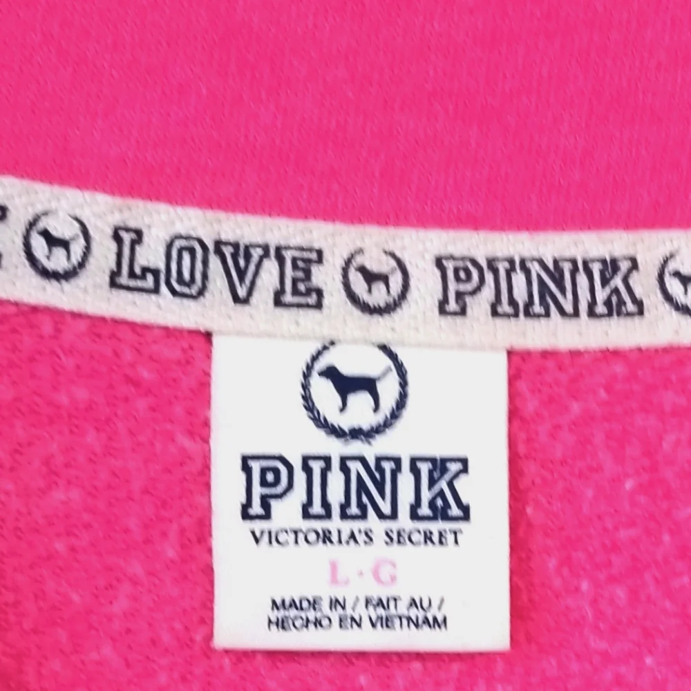 PINK Victoria Secret  Love Pink 86 1/4 Zip Up Hoodie - Picture 2 of 5